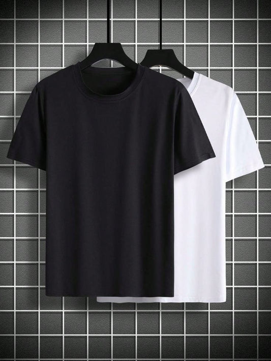 Pack 2 T-shirts Noir & Blanc 🖤🤍