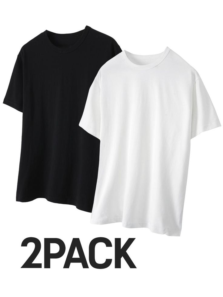 Pack 2 T-shirts Noir & Blanc 🖤🤍
